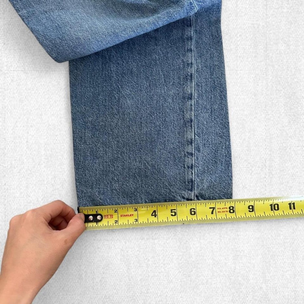 Aeropostale High Rise Baggy Jeans Medium Wash Blue Womens Size 2 Short Denim - Picture 6 of 8